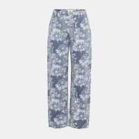 Firetrap Print Jeans Ladies Синьо цветно 