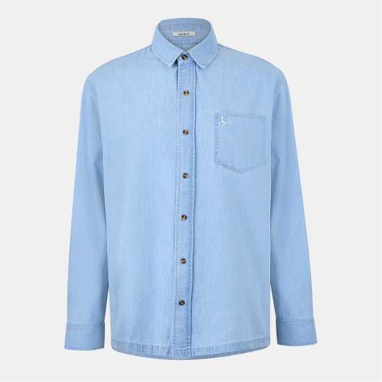 Дънкова Риза Jack Wills Men's Chambray Long Sleeve Denim Shirt Дънкова Риза Jack Wills Men's Chambray Long Sleeve Denim Shirt