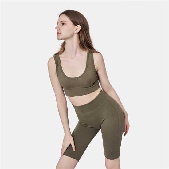 Miso Crop Top Womens Хаки Дамски тениски и фланелки