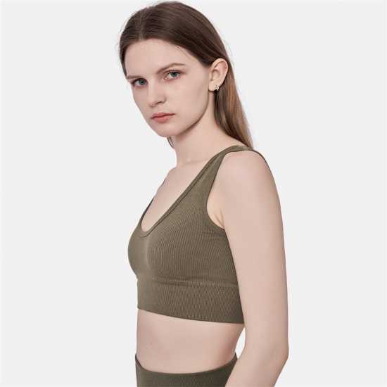 Miso Crop Top Womens Хаки Дамски тениски и фланелки