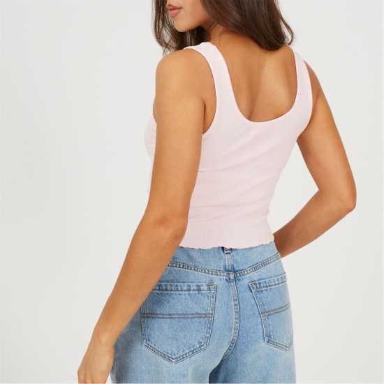 Дамски тениски и фланелки Brave Soul Vest With Poppers Ballerina Pink Brave Soul Vest With Poppers Ballerina Pink Дамски тениски и фланелки