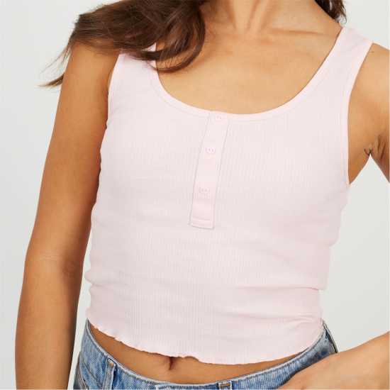 Дамски тениски и фланелки Brave Soul Vest With Poppers Ballerina Pink Brave Soul Vest With Poppers Ballerina Pink Дамски тениски и фланелки