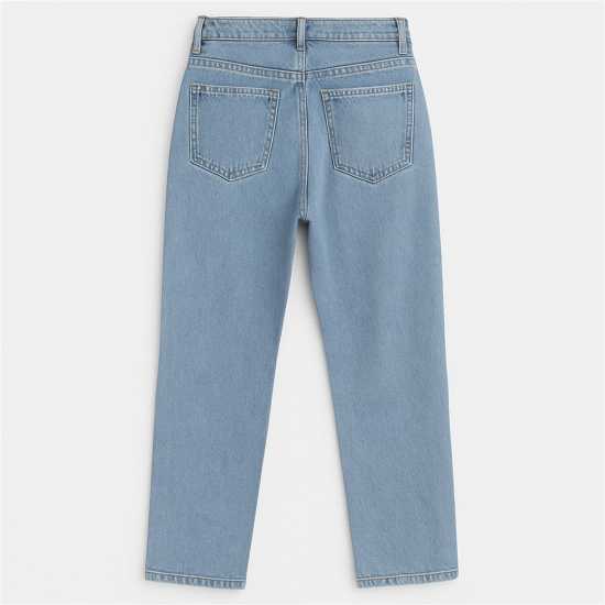 Distressed Straight Jeans  