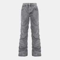 Ruched Straight Jeans  