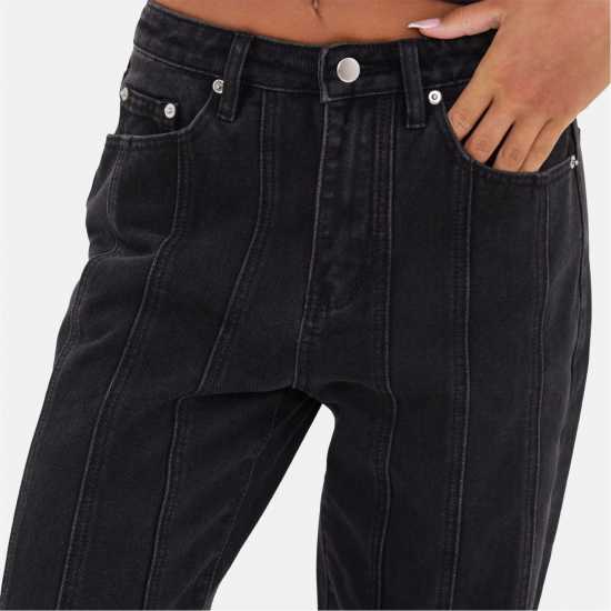 Seam Detail Straight Leg Jeans  