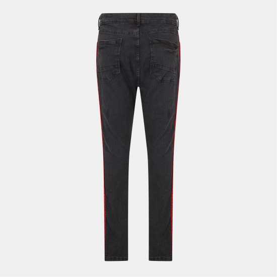 Brave Soul Fit Jeans With Contrast Side Seam Tape Detail Угъл Brave Soul Fit Jeans With Contrast Side Seam Tape Detail Угъл