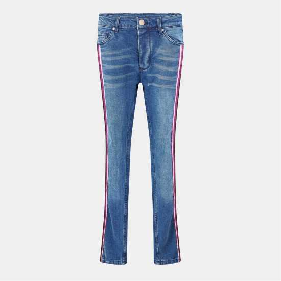 Brave Soul Fit Jeans With Contrast Side Seam Tape Detail Светло синя пера Brave Soul Fit Jeans With Contrast Side Seam Tape Detail Светло синя пера