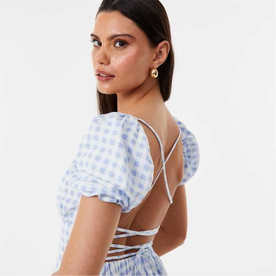 Дамски поли и рокли Jack Wills Tie Back Dress Гингъм Jack Wills Tie Back Dress Гингъм Дамски поли и рокли