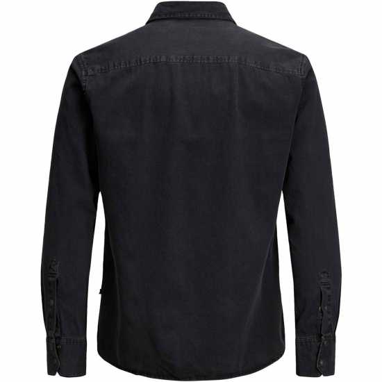 Мъжка Риза Jack And Jones Denim Shirt Mens Черно деним Мъжка Риза Jack And Jones Denim Shirt Mens Черно деним