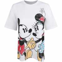 Disney Short Slv Tee Ld00 Mickey/Minnie Дамски тениски и фланелки