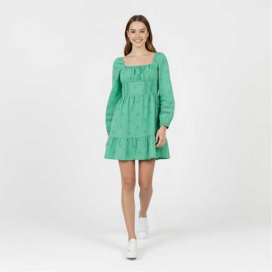 Jack Wills Long Sleeve Boho Dress Women's Клевер Дамски поли и рокли