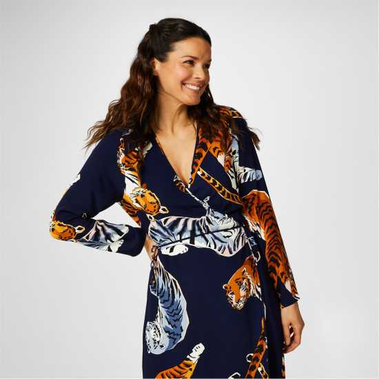Biba Kimono Wrap Dress  Дамски поли и рокли