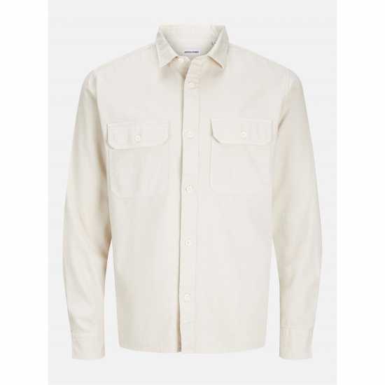 Мъжка Риза Jack And Jones Travis Shirt Mens Moonbeam Мъжка Риза Jack And Jones Travis Shirt Mens Moonbeam