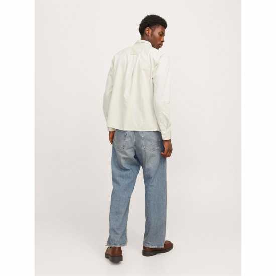 Мъжка Риза Jack And Jones Travis Shirt Mens Moonbeam Мъжка Риза Jack And Jones Travis Shirt Mens Moonbeam