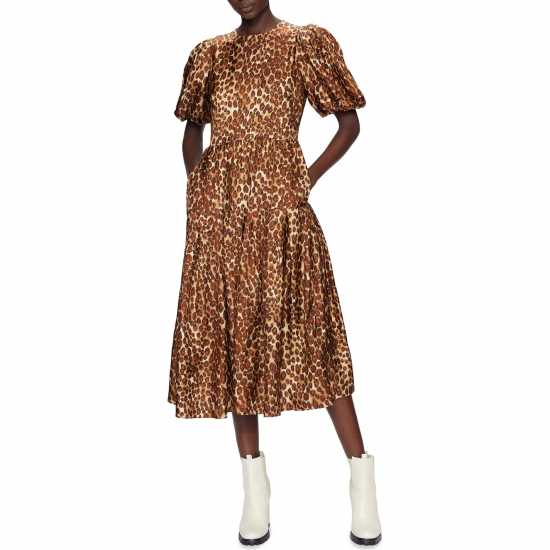 Ted Baker Средна Рокля Women's Leopard Print Midi Dress Ted Baker Средна Рокля Women's Leopard Print Midi Dress