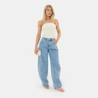 I Saw It First Barrel Leg Seam Jean I Saw It First Barrel Leg Seam Jean