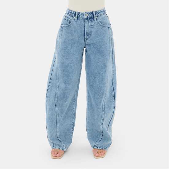 I Saw It First Barrel Leg Seam Jean I Saw It First Barrel Leg Seam Jean
