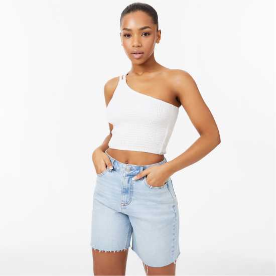 Jack Wills One Shoulder Shirred Top  Дамски тениски и фланелки