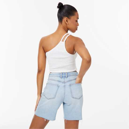 Jack Wills One Shoulder Shirred Top  Дамски тениски и фланелки