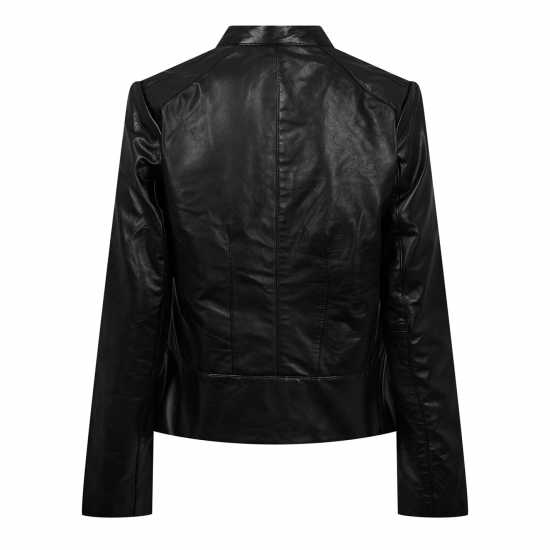 Дамски якета и палта Biba Кожено Яке Neru Collar Leather Jacket Черно Biba Кожено Яке Neru Collar Leather Jacket Черно Дамски якета и палта