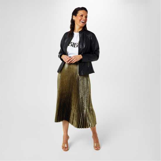 Дамски якета и палта Biba Кожено Яке Neru Collar Leather Jacket Черно Biba Кожено Яке Neru Collar Leather Jacket Черно Дамски якета и палта