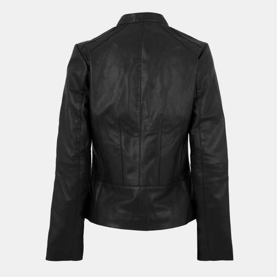 Biba Кожено Яке Neru Collar Leather Jacket Black Дамски якета и палта