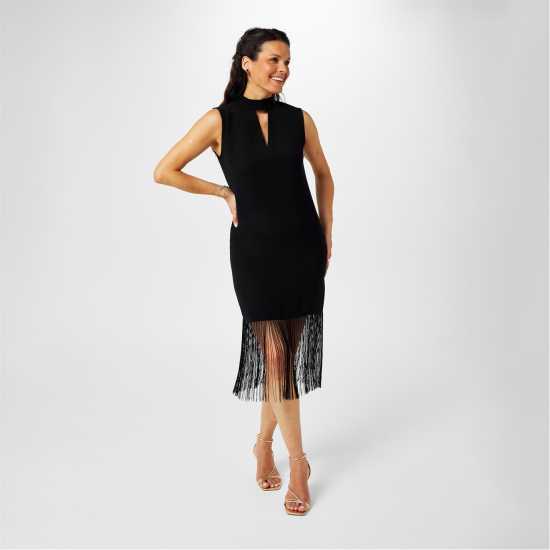 Biba Fringe Hem Dress  Дамски поли и рокли