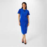 Biba Рокля Жарсе Keyhole Jersey Dress Синьо Дамски поли и рокли