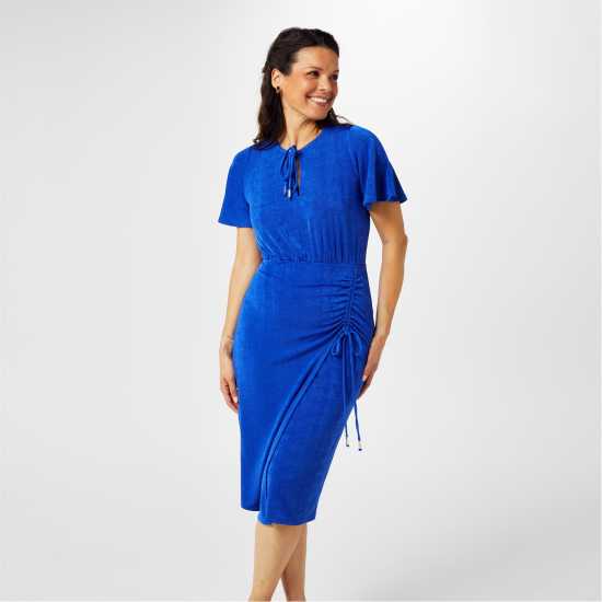 Дамски поли и рокли Biba Рокля Жарсе Keyhole Jersey Dress Синьо Biba Рокля Жарсе Keyhole Jersey Dress Синьо Дамски поли и рокли