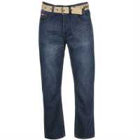 Lee Cooper Мъжки Джинси С Колан Belted Jeans Mens  Мъжки дънки