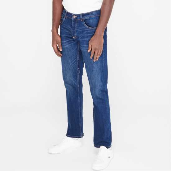 Lee Cooper Мъжки Дънки Класически Regular Jeans Mens Dark Wash Мъжки дънки