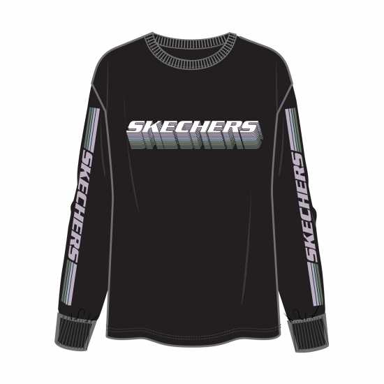Дамски тениски и фланелки Skechers Stacked Ls Tee T-Shirt Womens Skechers Stacked Ls Tee T-Shirt Womens Дамски тениски и фланелки