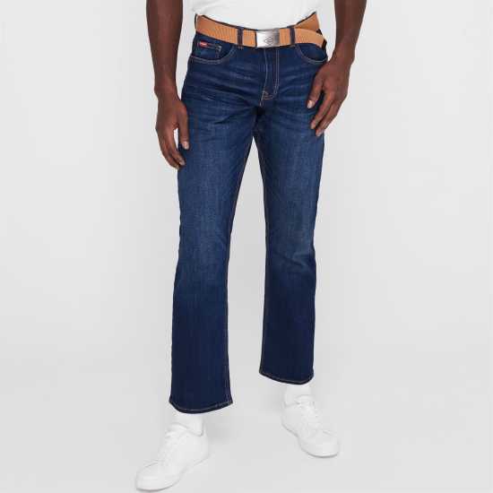Мъжки дънки Lee Cooper Мъжки Джинси С Колан Belted Jeans Mens Тъмно перо Lee Cooper Мъжки Джинси С Колан Belted Jeans Mens Тъмно перо Мъжки дънки