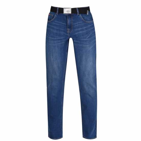 Lee Cooper Мъжки Джинси С Колан Belted Jeans Mens Средно перо Мъжки дънки