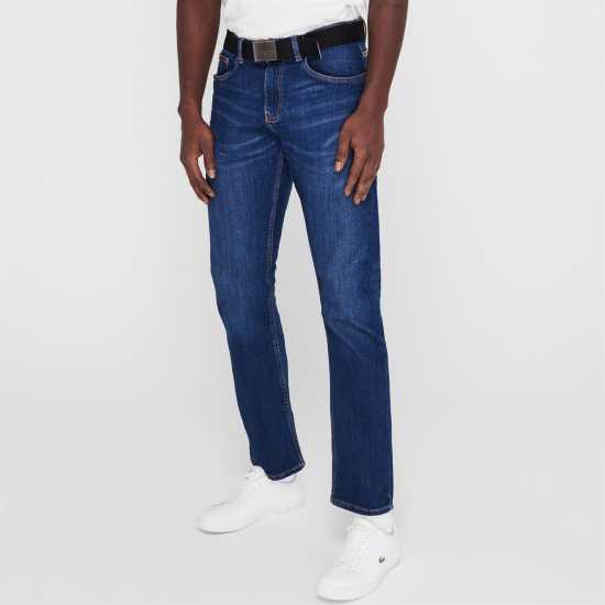 Lee Cooper Мъжки Джинси С Колан Belted Jeans Mens Средно перо Мъжки дънки