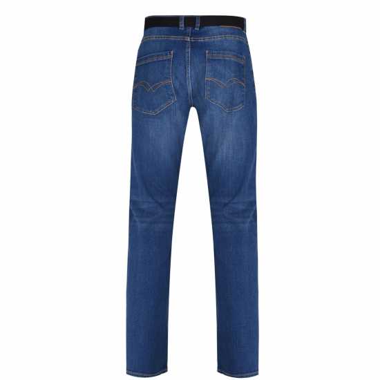 Lee Cooper Мъжки Джинси С Колан Belted Jeans Mens Средно перо Мъжки дънки
