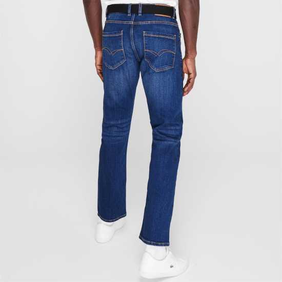 Lee Cooper Мъжки Джинси С Колан Belted Jeans Mens Средно перо Мъжки дънки