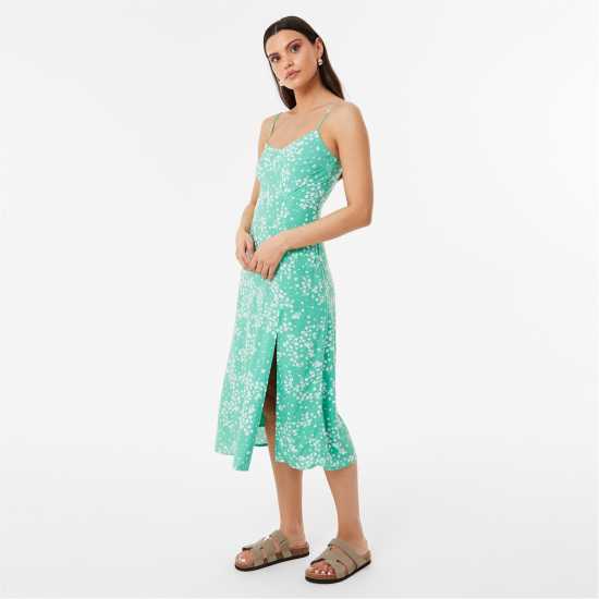 Дамски поли и рокли Средна Рокля Jack Wills Midi Dress Зелено печатане Средна Рокля Jack Wills Midi Dress Зелено печатане Дамски поли и рокли