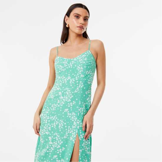 Дамски поли и рокли Средна Рокля Jack Wills Midi Dress Зелено печатане Средна Рокля Jack Wills Midi Dress Зелено печатане Дамски поли и рокли