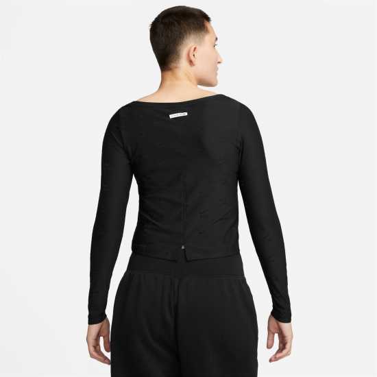 Nike Air Women's Printed Long-Sleeve Top Black/White Дамски тениски и фланелки