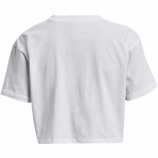 Under Armour Тениска Crop Short Seeve T Shirt White Дамско облекло плюс размер