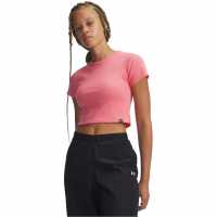 Under Armour Топ С Ластично Деколте Women's Rival Rib Crop Top Pink/White 