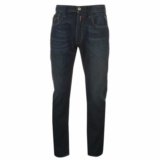 Replay Newbill Comfort Fit Straight Jeans Dark Wash - 
