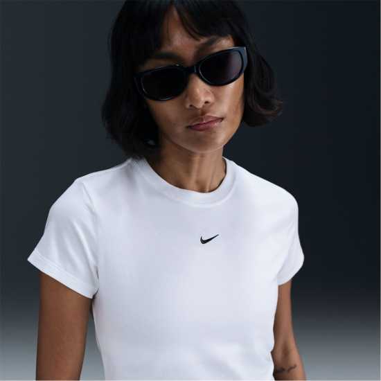 Nike Chill Crop Tee Ld53 Бяло Дамски тениски и фланелки