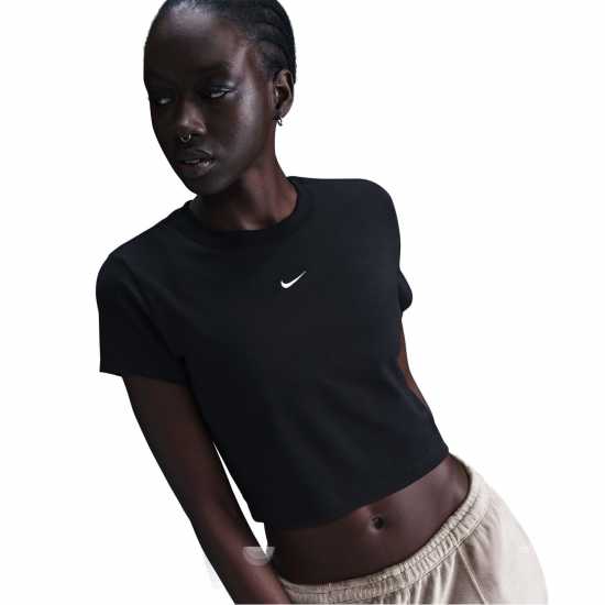Nike Chill Crop Tee Ld53 Черно Дамски тениски и фланелки