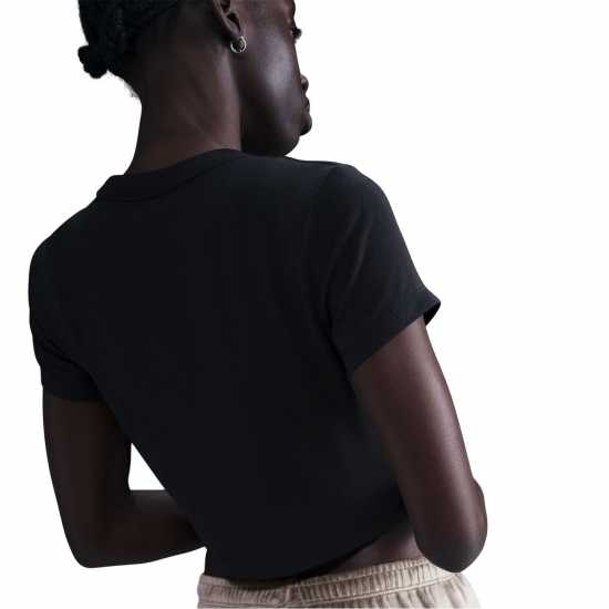 Nike Chill Crop Tee Ld53 Черно Дамски тениски и фланелки