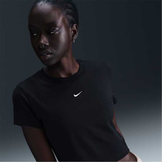 Nike Chill Crop Tee Ld53 Черно Дамски тениски и фланелки