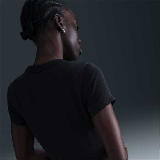 Nike Chill Crop Tee Ld53 Черно Дамски тениски и фланелки