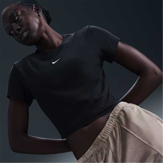 Nike Chill Crop Tee Ld53 Черно Дамски тениски и фланелки