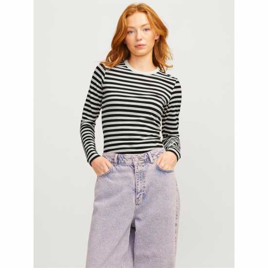 Дамски тениски и фланелки Jjxx Celine Long Sleeve Stripe T-Shirt Jjxx Celine Long Sleeve Stripe T-Shirt Дамски тениски и фланелки